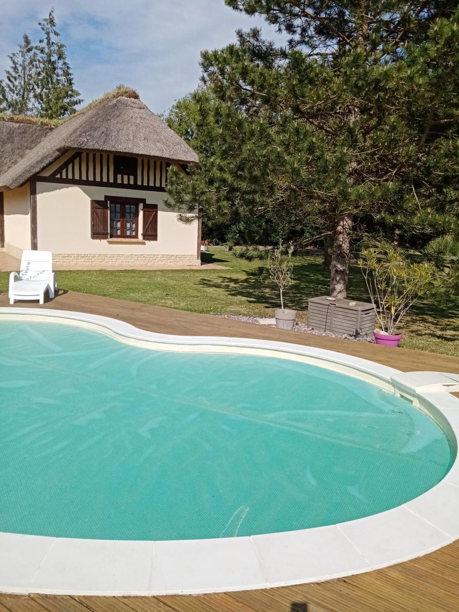 Hotot-en-Auge Maison Traditionnelle Normande Avec Piscine מראה חיצוני תמונה